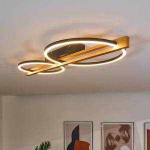 Eco-Light LED stropní svítidlo Tovak, borovice, délka 75, 8 cm, 2 světla dřevo obraz