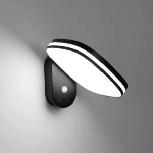 Eco-Light LED dobíjecí solární nástěnné světlo Chicago, černá, senzor obraz