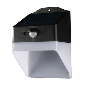 LED Solution Černo-bílé LED nástěnné solární svítidlo s pohybovým čidlem 2W IP65 10309 obraz