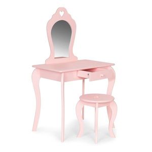 Dětský dřevěný toaletní stolek EcoToys růžový obraz