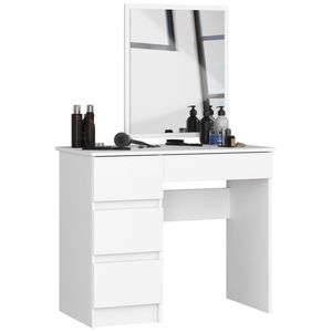 Ak furniture Kosmetický stolek se zrcadlem T-6 90x50 cm bílý levý obraz