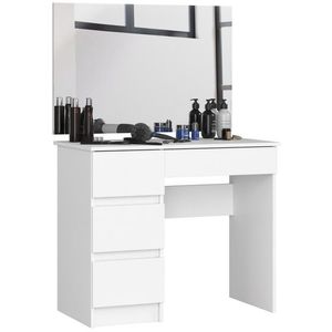 Ak furniture Kosmetický stolek se zrcadlem T-6 I 90x50 cm bílý levý obraz