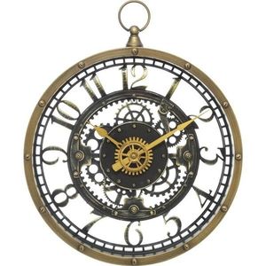 DekorStyle Nástěnné hodiny meca hnědé obraz