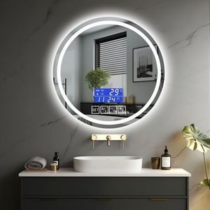 IREDA Koupelnové zrcadlo s osvětlením, 70cm, reproduktor obraz