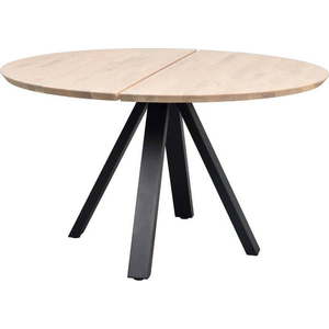 Kulatý jídelní stůl s deskou z dubového dřeva v přírodní barvě ø 130 cm Carradale – Rowico obraz