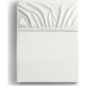 Bílé napínací prostěradlo jersey 120x200 cm Amber – DecoKing obraz