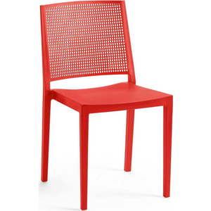 Červená plastová zahradní židle Grid – Rojaplast obraz
