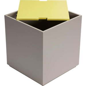 Žluto-šedá truhla z jasanového dřeva 40x45 cm Vault – Hübsch obraz