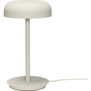Krémová LED stmívatelná stolní lampa (výška 37 cm) Velo – Hübsch obraz