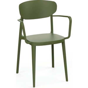 Tmavě zelená plastová zahradní židle Mare – Rojaplast obraz