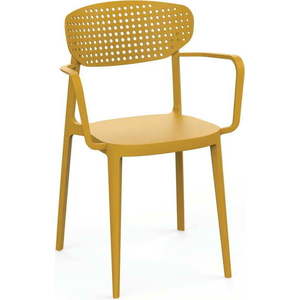Žlutá plastová zahradní židle Aire – Rojaplast obraz