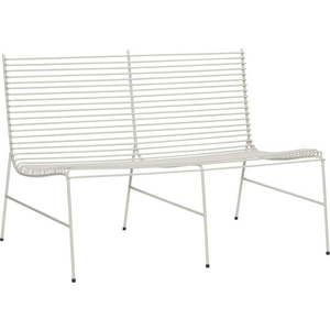 Bílá kovová zahradní lavice String – Hübsch obraz