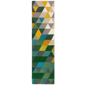 VLNĚNÝ KOBEREC, 230/60 cm, zelená, vícebarevná obraz