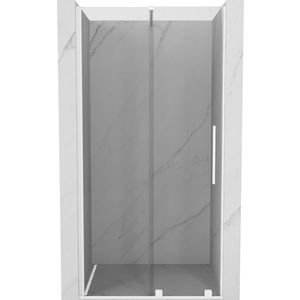 MEXEN/S Velar posuvné sprchové dveře 100, transparent, bílá 871-100-000-01-20 obraz