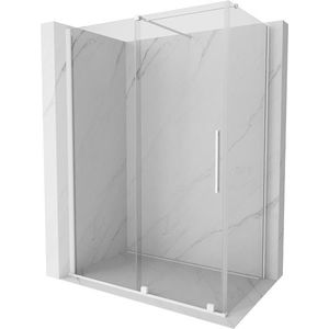 MEXEN/S Velar sprchový kout 130 x 75, transparent, bílá 871-130-075-01-20 obraz