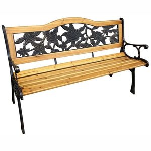 Ak furniture Zahradní lavička ROSA světlé dřevo/černá obraz