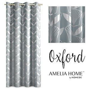 Závěs AmeliaHome Oxford II světle šedý, velikost 140x250 obraz