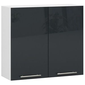 Ak furniture Závěsná kuchyňská skříňka Olivie W 80 cm bílá/grafit obraz
