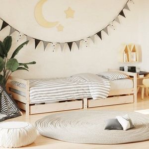 Dětská postel se zásuvkami 80 x 200 cm masivní borové dřevo obraz