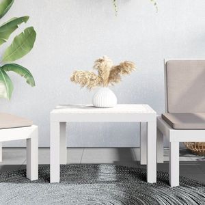 Zahradní stolek bílý 59 x 47 x 40 cm PP obraz