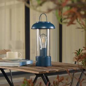 Lindby Nabíjecí stolní lampa Lindby Yvette, modrá, IP44, dotykový stmívač obraz