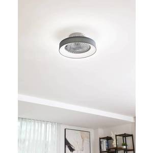 Lindby Stropní ventilátor Lindby LED Mace, šedý, tichý, CCT obraz