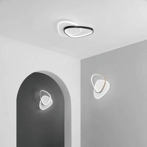 Eco-Light Nástěnné svítidlo LED Ovest, černé, délka 45 cm, hliník, CCT obraz