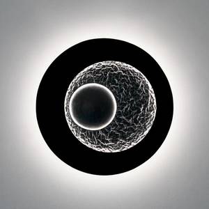 Holländer Nástěnné svítidlo Urano LED, hnědočernostříbrná, Ø 60 cm, železo obraz