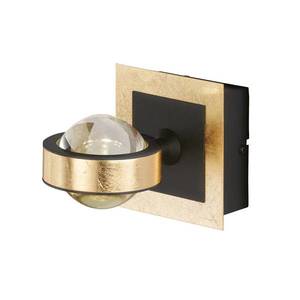 FISCHER & HONSEL Nástěnné svítidlo Cluedo LED, zlatá barva, šířka 12 cm, kov, CCT obraz