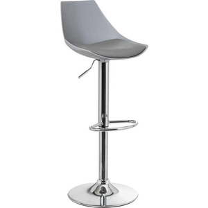 Šedé barové židle s nastavitelnou výškou z imitace kůže v sadě 2 ks (výška sedáku 56, 5 cm) – Casa Selección obraz