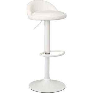 Bílé barové židle s nastavitelnou výškou z imitace kůže v sadě 2 ks (výška sedáku 72 cm) – Casa Selección obraz