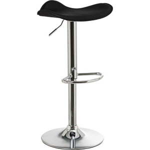 Černé barové židle s nastavitelnou výškou z imitace kůže v sadě 2 ks (výška sedáku 73 cm) – Casa Selección obraz