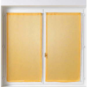 Žluté voálové záclony v sadě 2 ks 60x90 cm Sandra – douceur d'intérieur obraz