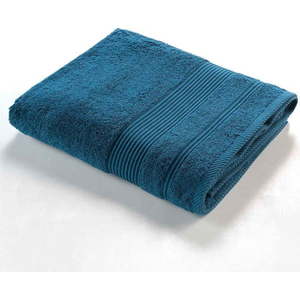 Tmavě modrá froté bavlněná osuška 90x150 cm Tendresse – douceur d'intérieur obraz