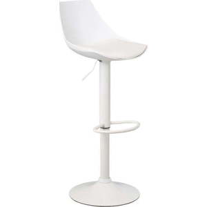 Bílé barové židle s nastavitelnou výškou z imitace kůže v sadě 2 ks (výška sedáku 56, 5 cm) – Casa Selección obraz