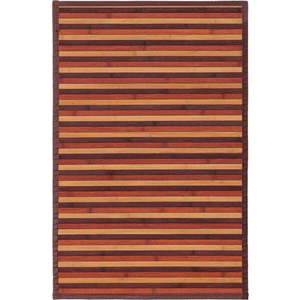 Bambusový koberec v hnědo-hořčicové barvě 60x90 cm – Casa Selección obraz