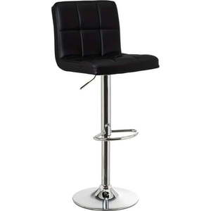 Černé barové židle s nastavitelnou výškou z imitace kůže v sadě 2 ks (výška sedáku 93 cm) – Casa Selección obraz