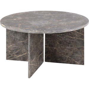 Šedý mramorový kulatý konferenční stolek ø 90 cm Vega – Actona obraz