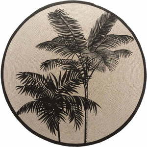 Černo-béžový pratelný kulatý koberec ø 120 cm Tropic – douceur d'intérieur obraz