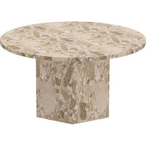 Světle hnědý mramorový kulatý konferenční stolek ø 80 cm Naxos – Actona obraz