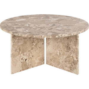 Světle hnědý mramorový kulatý konferenční stolek ø 90 cm Vega – Actona obraz