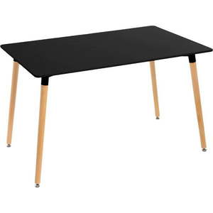 Černý jídelní stůl s černou deskou 80x120 cm – Casa Selección obraz