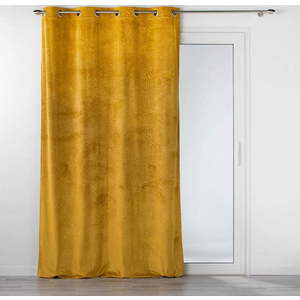 Žlutý sametový závěs 140x240 cm Analia – douceur d'intérieur obraz