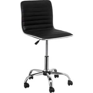 Černá kancelářská židle z imitace kůže – Casa Selección obraz