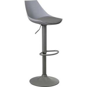 Šedé barové židle s nastavitelnou výškou z imitace kůže v sadě 2 ks (výška sedáku 56, 5 cm) – Casa Selección obraz