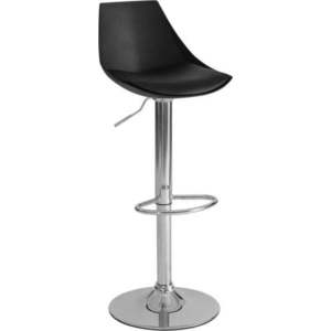 Černé barové židle s nastavitelnou výškou z imitace kůže v sadě 2 ks (výška sedáku 56, 5 cm) – Casa Selección obraz