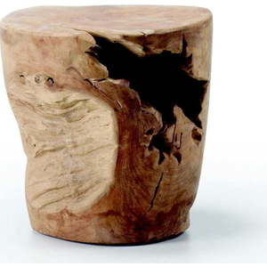 Kulatý odkládací stolek z teakového dřeva ø 35 cm Tropicana – Kave Home obraz