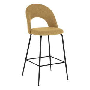Barové židle v hořčicové barvě v sadě 4 ks (výška sedáku 63 cm) Mahalia – Kave Home obraz