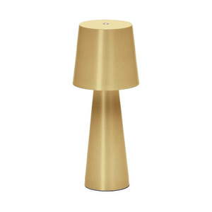 LED stmívatelná stolní lampa ve zlaté barvě s kovovým stínidlem (výška 25 cm) Arenys – Kave Home obraz