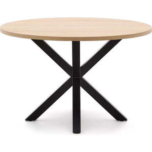 Kulatý jídelní stůl v černo-přírodní barvě ø 120 cm Argo – Kave Home obraz